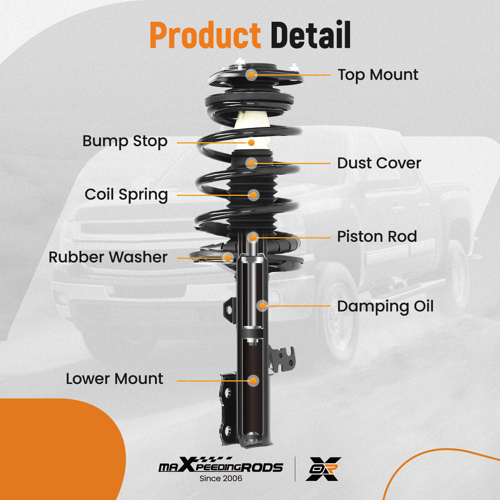 Quick Complete Suspension Kit Front Struts Control Arms For 03-08 Toyota Corolla