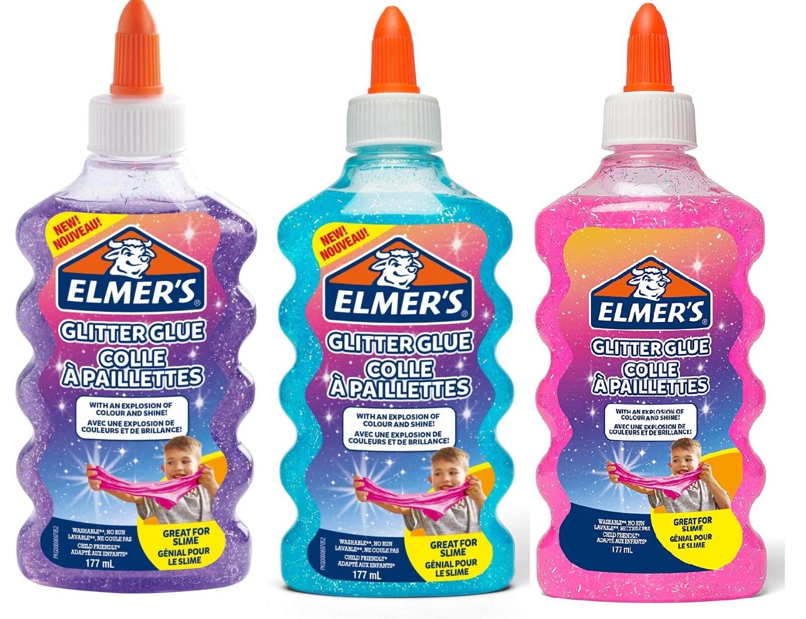 Elmers Glitter Glue Craft Set PVA All Great For Making Slime School