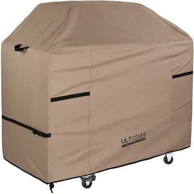 BBQ Gas Grill Cover 58'' Waterproof Brown for Weber Nexgrill Char-Broil Brinkmann