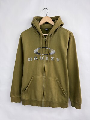 🇺🇸 Vintage Y2K Oakley Military Style Hoodie Rare Retro Hype size