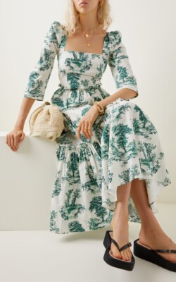 mary tyler moore green dress episode Toile Vintage Garden Dress (Blue) – Evermore Boutique main image 0