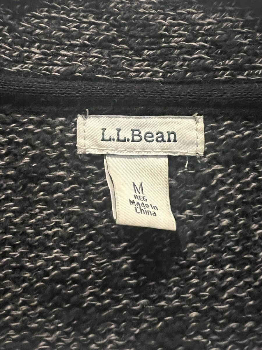 LL Bean Women's Open Front Cotton Ragg Chunky Knit Cardigan LL Bean Women's Open Front Cotton Ragg Chunky Knit Cardigan