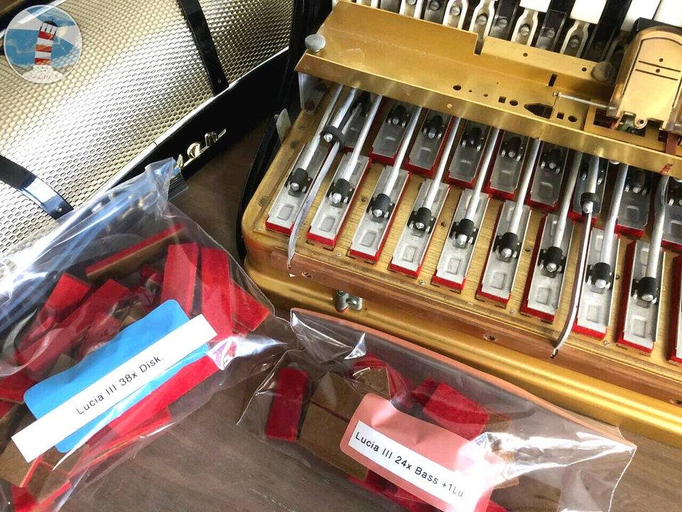 Revestimientos de solapa de acordeón acabado cortado juego completo accordeon fieltro ready cut - Imagen 2 de 2