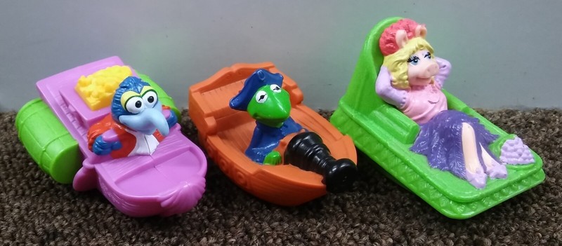 Vintage 1996 McDonald’s Muppet Treasure Island Jim Henson Loose Group of 3 Toys