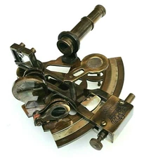 Beautiful Mirror Brass Working Marine Sextant 4.5" Inch Large Brass Nautical Nav