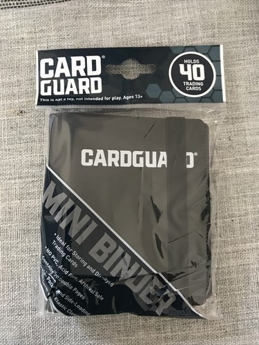Cardguard Card Guard Mini Binder With Strap BLACK Holds 40 Cards Small 