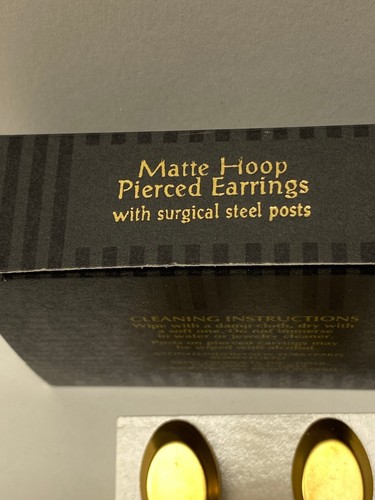 Avon Vintage Matte Hoop Pierced Earrings w/Surgical Steel Post Bold Art 3" NEW - Picture 11 of 15