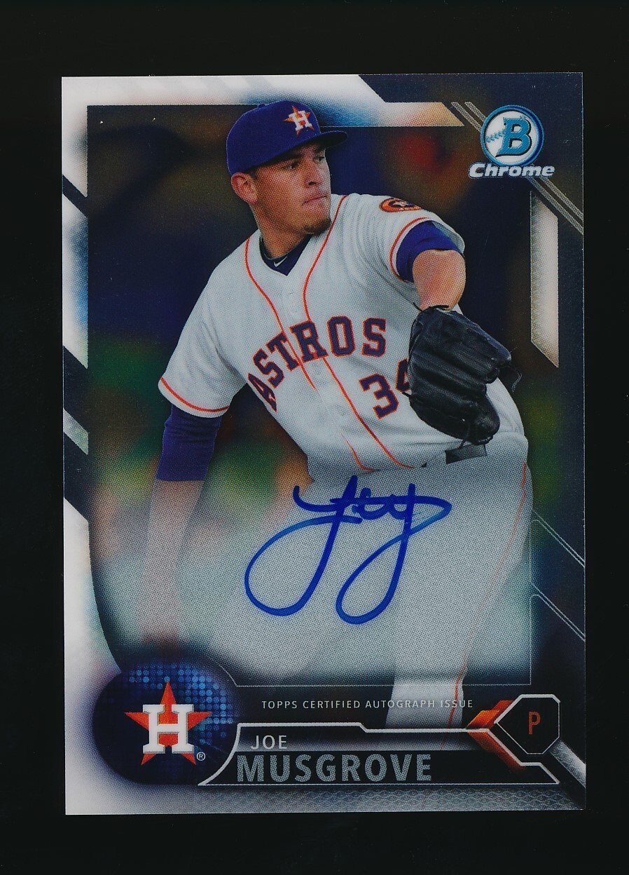 2016 Bowman Chrome Prospects Auto Joe Musgrove #CPA-JMU Auto Houston Astros