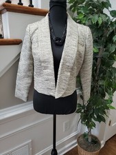 Jennifer Lopez Women Multicolor Polyester Long Sleeve Open Front Fitted Blazer S