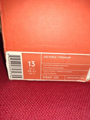 Size 13 - Nike Air Force 1 Premium Bison for sale online | eBay