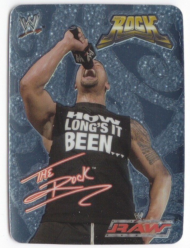 Dwayne THE ROCK Johnson (Ultra Rare! ITALIAN FOIL Card #025) 2004 WWE Crystal ^^