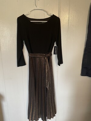 Jessica Howard Womens Size 8 Dress Gold Black New 2707 | eBay