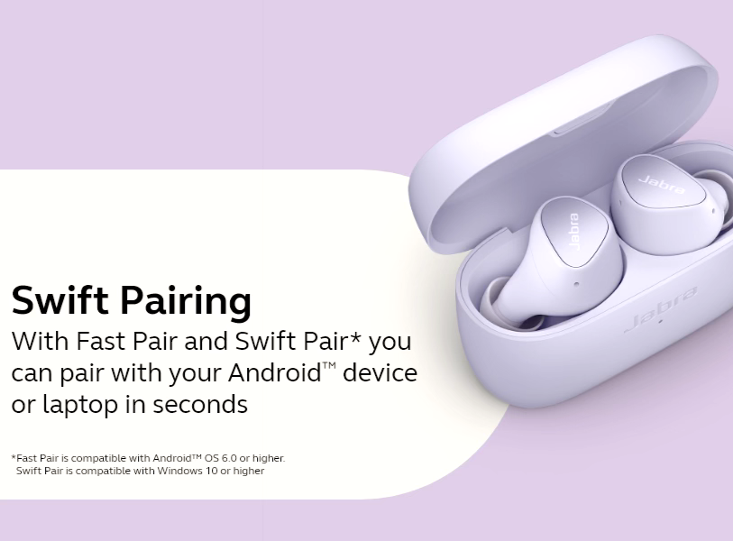 NEW GENUINE Jabra Elite 4 Active True Wireless Headphones ANC (Lilac