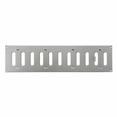 Verzinkter Stahl Belüftung Grille / 400mm x 100mm / Mit Shutter Flach Kanal