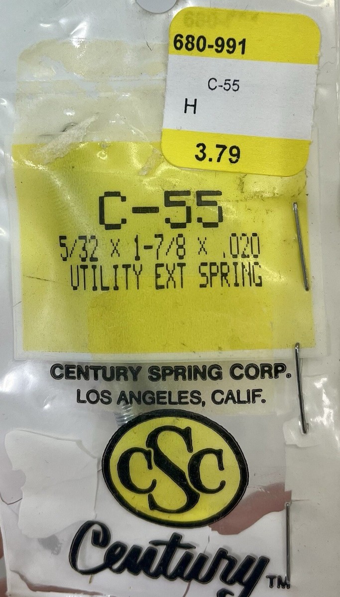 CSC Century Spring Corp Utility Extension Springs Lot of 132 | eBay