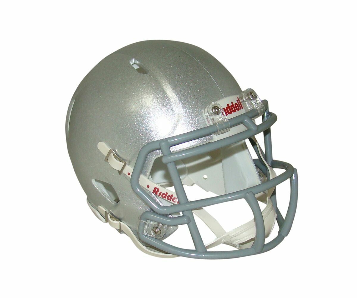 Silver Blank Riddell Revolution SPEED Mini Football Helmet