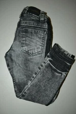 FWRD Boy's Skinny Moto Style Black Striped Gray Denim Jeans Sz 5
