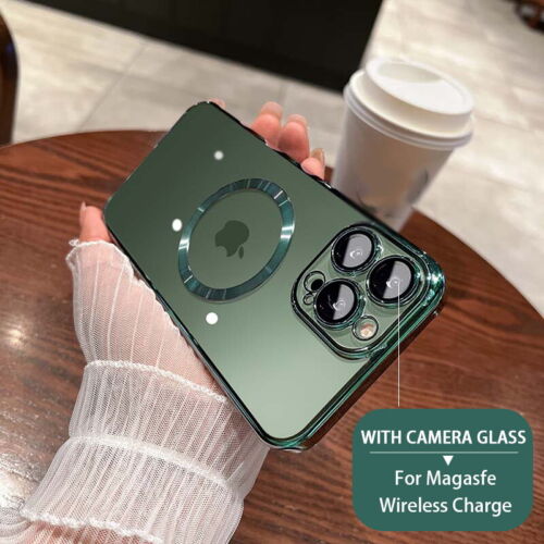 Funda magnética transparente con revestimiento magsafe para iPhone 15 14 13 12 11 Pro Max XS X - Imagen 9 de 29