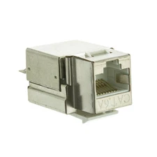 Shielded Cat6a Keystone Jack, RJ45 Female to 110 Punch Down 33X6-520