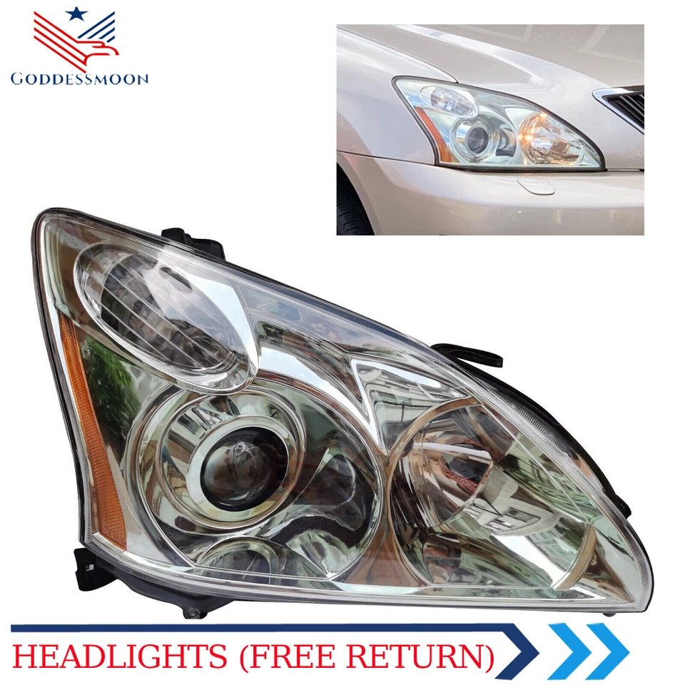 Headlight For 2004-2009 Lexus RX330 RX350 RX400h Passenger Side HID Halogen Lamp - Image 4 of 4