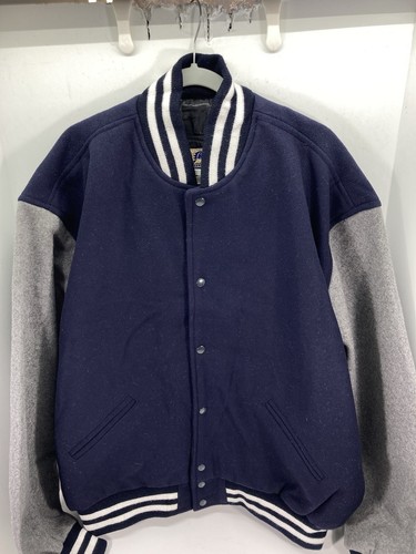 Maverick Varsity Letterman Wool Jacket Men Size XL Blue Gray Full Snap USA NWOT - Picture 14 of 14