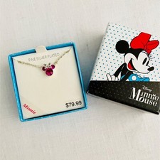 Necklace 18 inch Disney Minnie Mouse Crystal Pendant NEW in box
