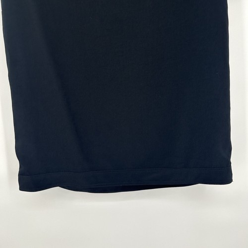 Derek Lam 10 Crosby Black Shift Shirt Dress Split V Neck Short Sleeve Size 10 - Picture 5 of 12