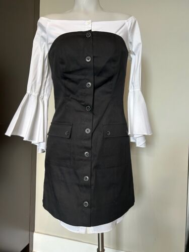 INTERMIX Black & White Corset Dress Size S Retail $500 - Picture 3 of 12