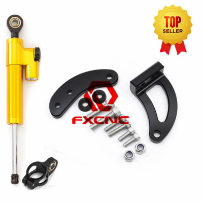 CNC Steering Damper Stabilizer Bracket Mount For Kaabo Mantis King GT Gold&Black