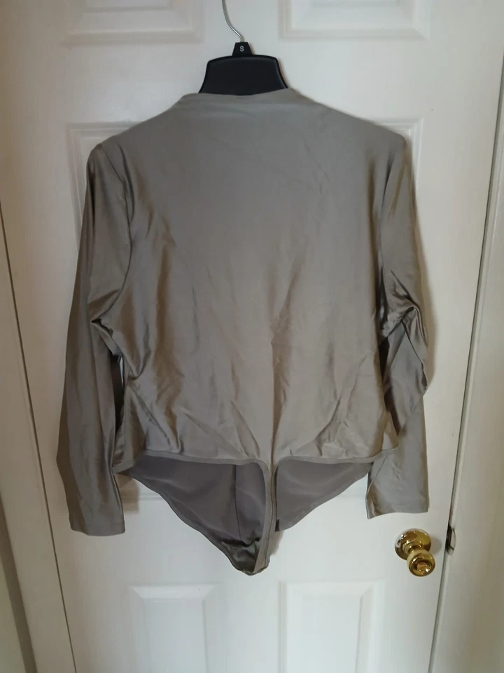 Skims Disco 长袖丁字裤紧身衣女式 4X 银色拉链 BS-BDY-2238 G25-168 — 第 2/3 张图片