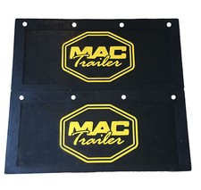 Heavy Duty 24 X 11 Mac Trailer 22352411 Black Yellow Rubber Mud Flaps-set