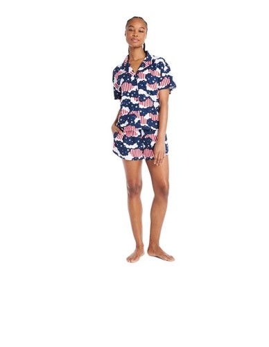 Way to Celebrate Women's Size L(12-14) Americana Shorty Pajama Set 2-Piece - 第 5/19 張圖片
