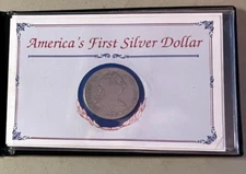 1790 Americas First Silver Dollar Coin With Authentication & Cover