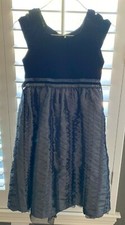 Jona Michelle Girls Special Occasion Party Dress - Black Silver Size 8
