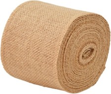 Burlap Ribbon, Natural Wide Burlap Wired Ribbon Jute Hessian Roll for Decoration