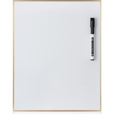 Magnetic Dry Erase Board 14x11 Inch Small Whiteboard with Aluminum Frame Gold
