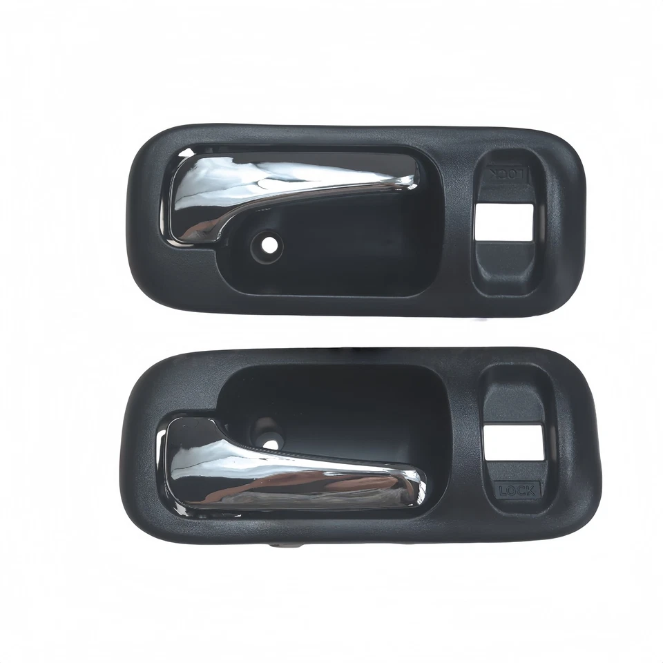 Juego de manijas de puerta interiores delanteras en cromo negro para Honda CR-V 1997-2001 Foto 2 de 4