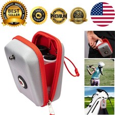 Compact Silver-Red Golf Rangefinder Case - Lightweight Durable Protection