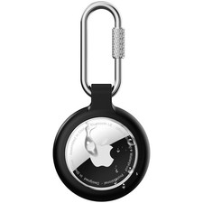 for AirTag Keychain Holder  Professional Carabiner  Waterproof BLACK-1PC