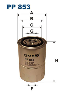 FILTRON (PP 853) Kraftstofffilter für ISUZU MITSUBISHI KIA PROTON