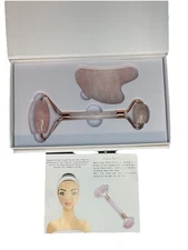 Gua Sha Facial Tool & Jade Roller Set for Puffiness Wrinkles Face Body Skin Care