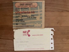 THE CHARLATANS: Two-Item Collector's Lot 1990 & 1992 ticket stubs Madchester era