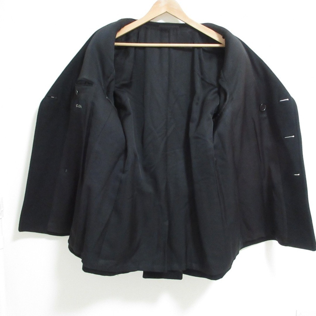 GUCCI Tom Ford era gold button pea coat jacket, black USED mens | eBay