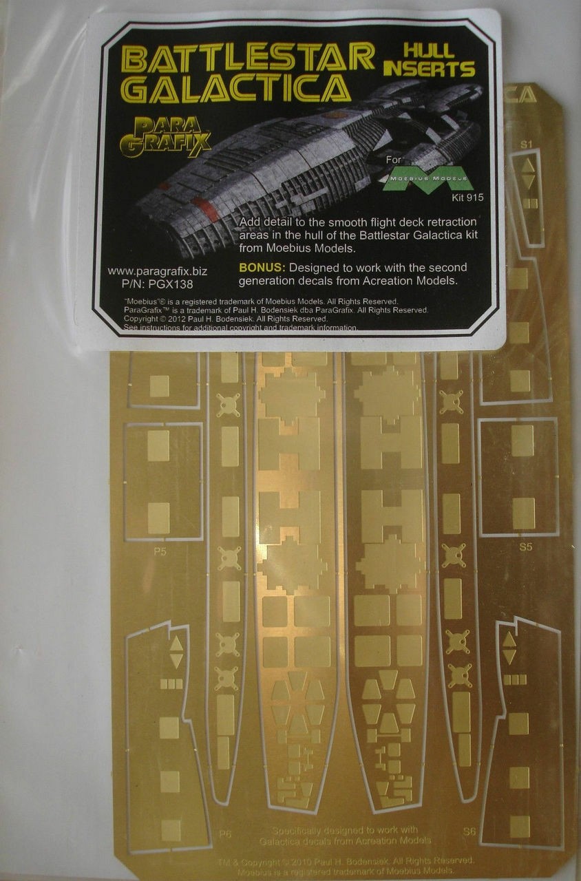 Battlestar Galactica PGX138 Hull Inserts for Moebius Models Kit Moe 2915