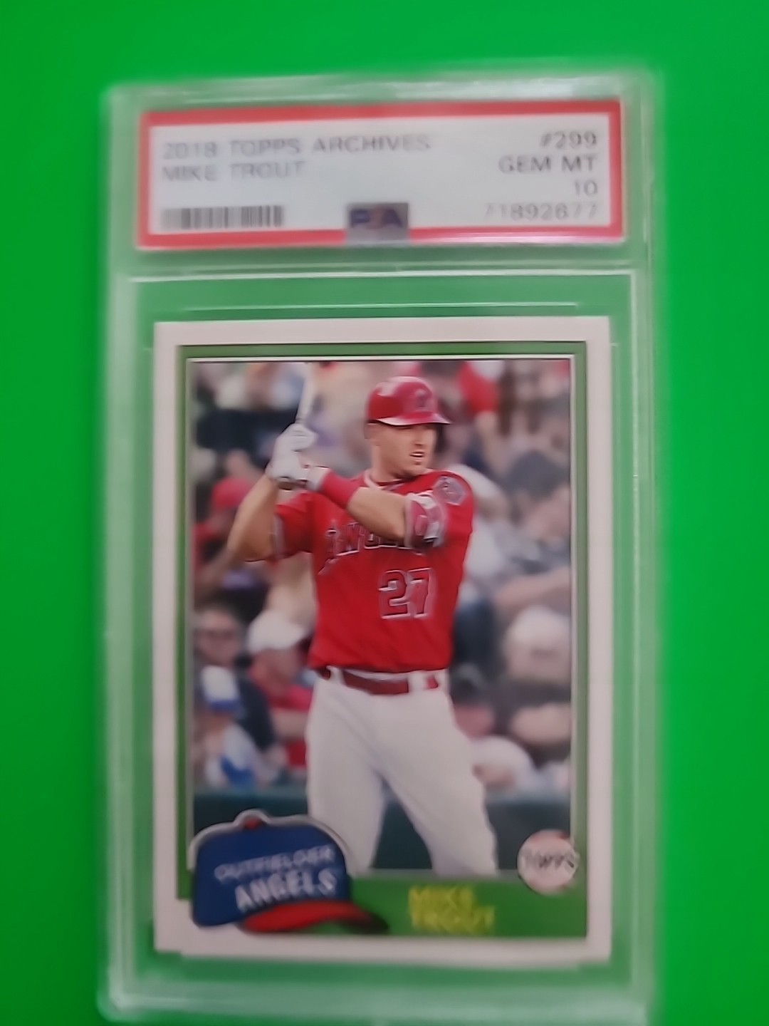 2018 Topps Archives Mike Trout - PSA 10