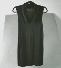Express Sleeveless Cowl Neck Dress Womens Medium Black Pullover Casual Knit Soft