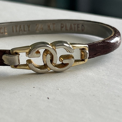OLD GUCCI Leather Gold Bracelet グッチ s-l1600.jpg