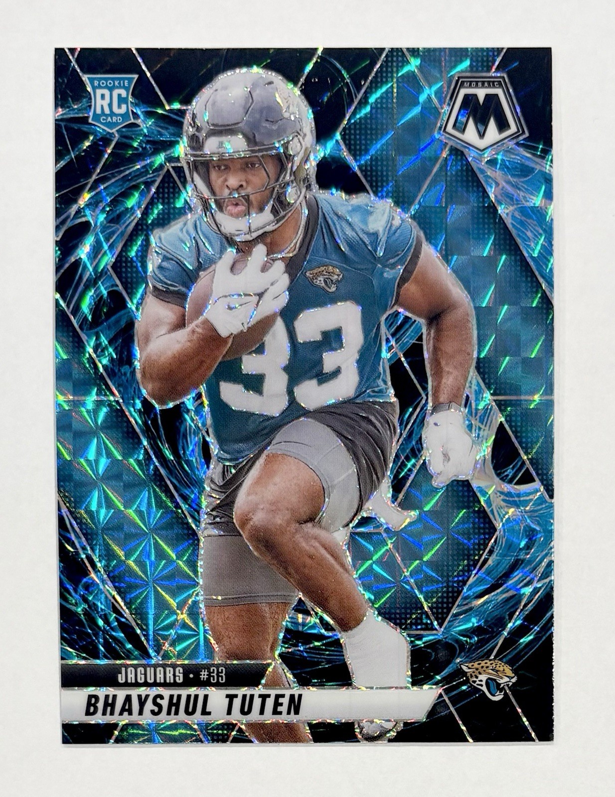 2025 Panini Mosaic Bhayshul Tuten Genesis #385 RC Rookie Jacksonville Jaguars