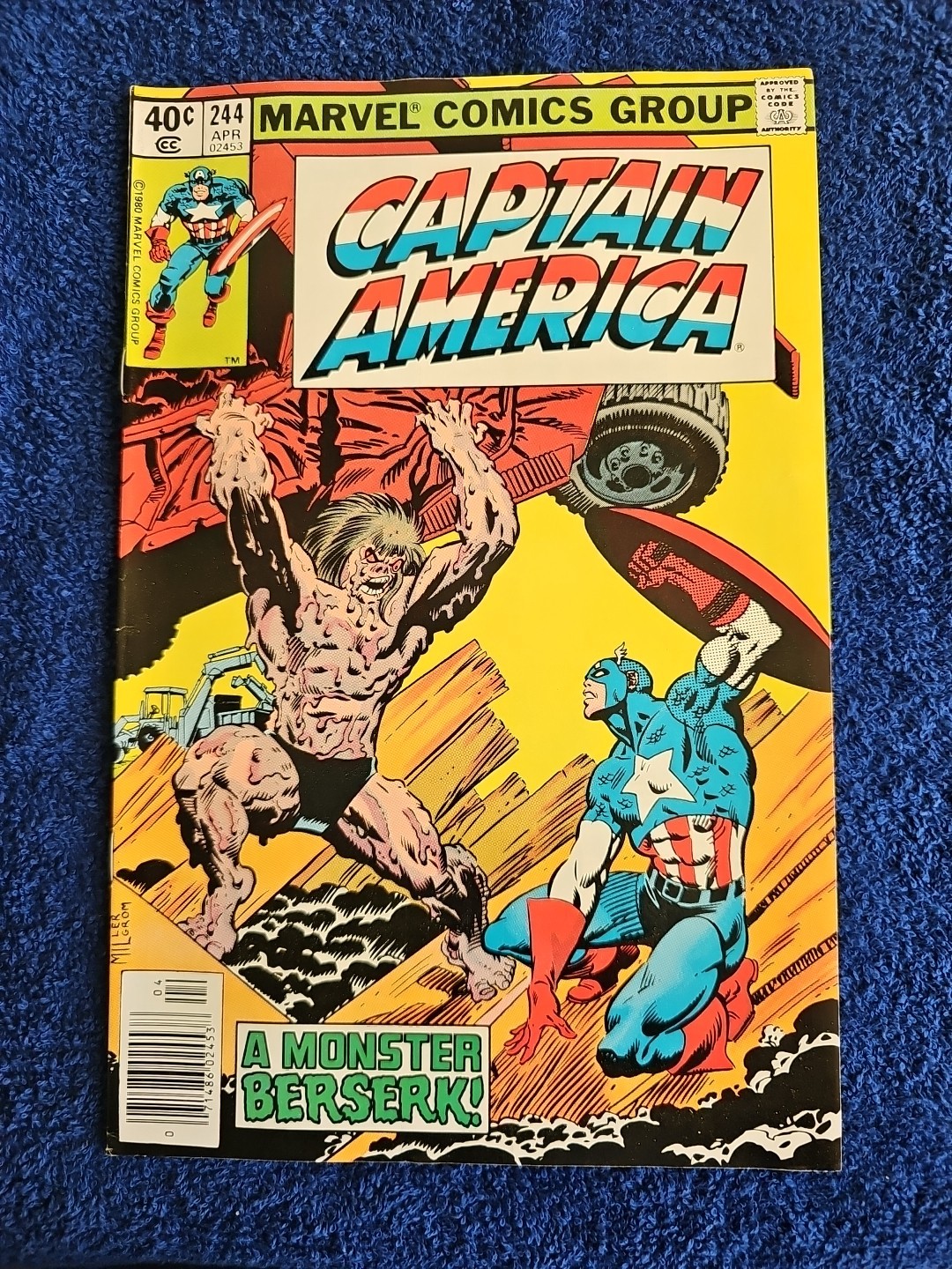 Captain America #244 Newsstand - 1968 series Marvel comics
