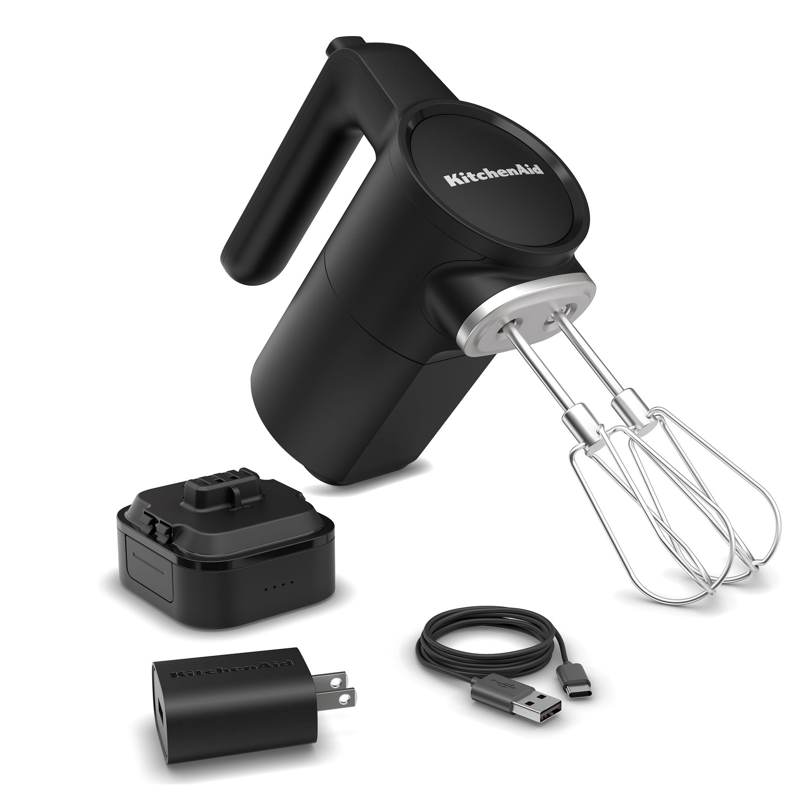 KitchenAid Authentic KHMR762BM Cordless Hand Mixer 7 Speed Black